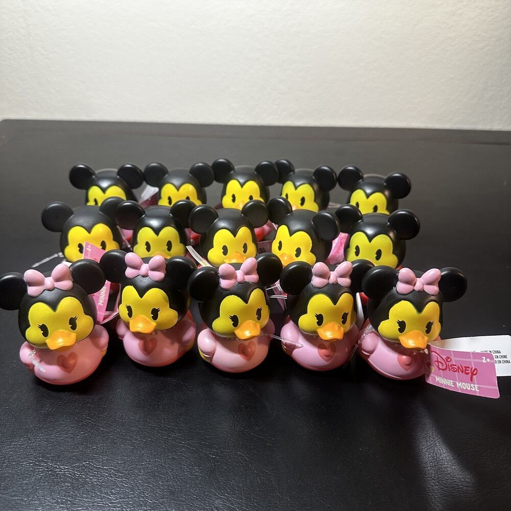 Disney Valentine 2026 Minnie Mouse Tara Rubber Duck 2.75” Lot of 15